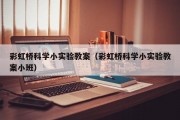 彩虹桥科学小实验教案（彩虹桥科学小实验教案小班）