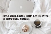 科学小实验简单家里可以做的小学（科学小实验 简单家里可以做的视频）