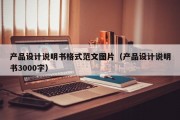 产品设计说明书格式范文图片（产品设计说明书3000字）