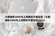 小额借款3000马上到账的不看征信（小额借款3000马上到账的不看征信2023）