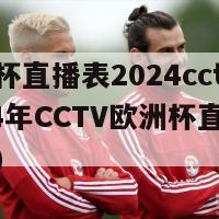 欧洲杯直播表2024cctv(2024年CCTV欧洲杯直播时间表)